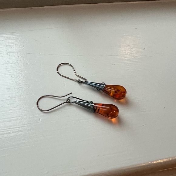 AUTHENTIC AMBER EARRINGS - Picture 2 of 4